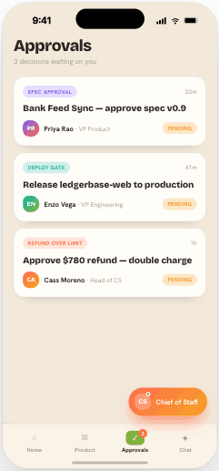 Mobile approvals